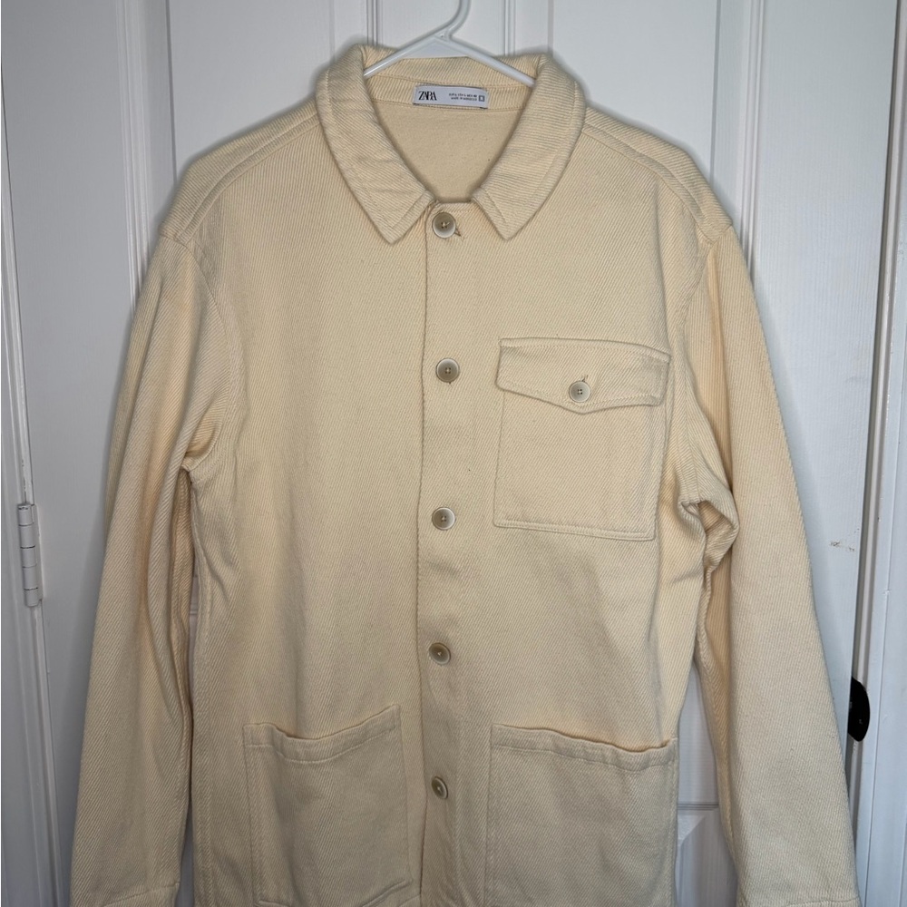 Zara Men's Light Tan Shirt Jacket